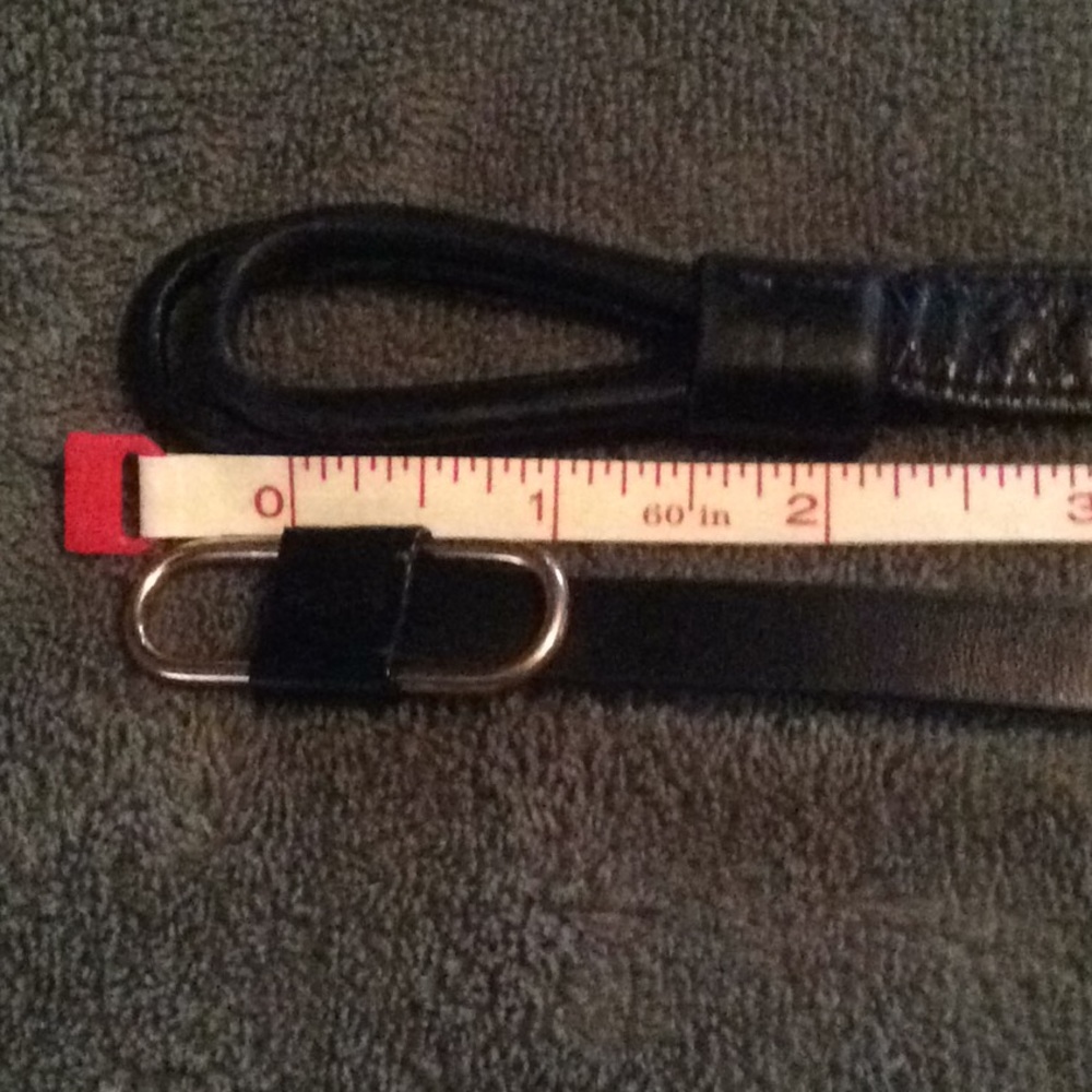 Skinny Black Leather Belts (2)